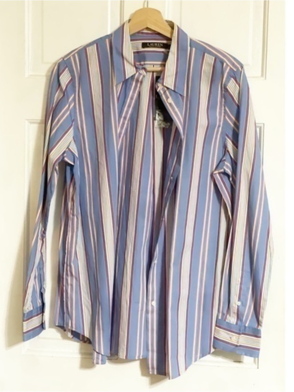 Ralph Lauren Blue Multi-Stripe Dress Shirt